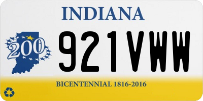 IN license plate 921VWW