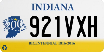 IN license plate 921VXH