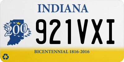 IN license plate 921VXI