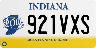 IN license plate 921VXS