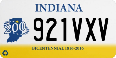 IN license plate 921VXV