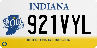 IN license plate 921VYL
