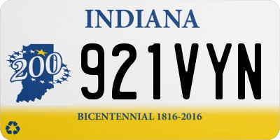 IN license plate 921VYN