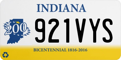 IN license plate 921VYS