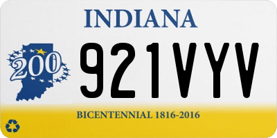 IN license plate 921VYV