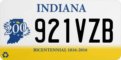 IN license plate 921VZB