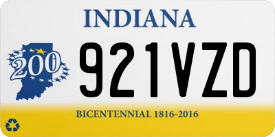 IN license plate 921VZD