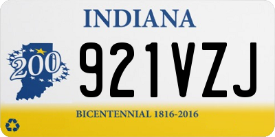 IN license plate 921VZJ
