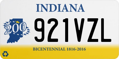 IN license plate 921VZL
