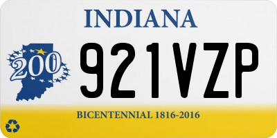 IN license plate 921VZP