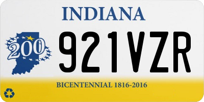IN license plate 921VZR