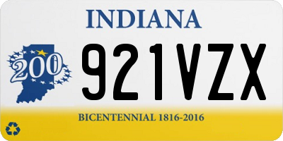 IN license plate 921VZX