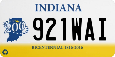 IN license plate 921WAI