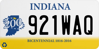 IN license plate 921WAQ