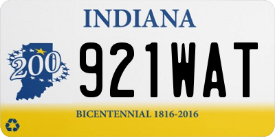 IN license plate 921WAT