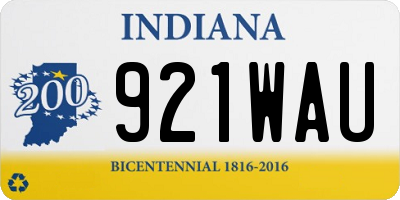 IN license plate 921WAU