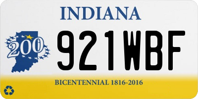 IN license plate 921WBF