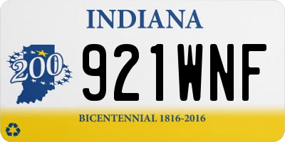 IN license plate 921WNF