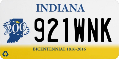 IN license plate 921WNK