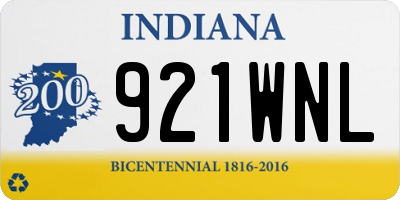 IN license plate 921WNL