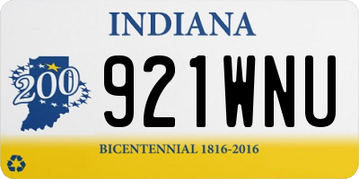 IN license plate 921WNU