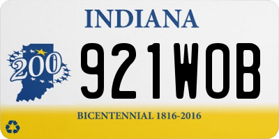 IN license plate 921WOB