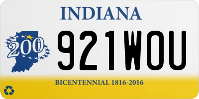 IN license plate 921WOU