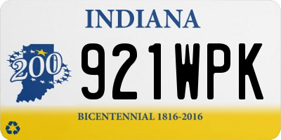 IN license plate 921WPK