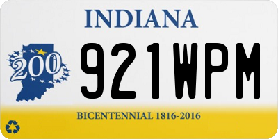 IN license plate 921WPM