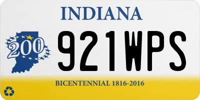 IN license plate 921WPS