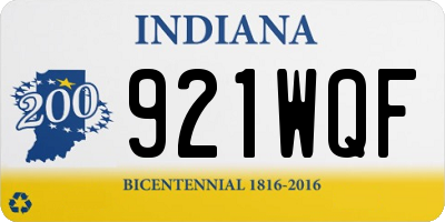 IN license plate 921WQF