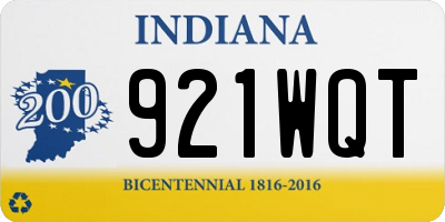 IN license plate 921WQT