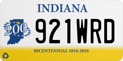 IN license plate 921WRD
