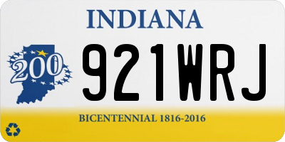 IN license plate 921WRJ