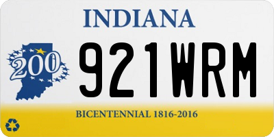 IN license plate 921WRM