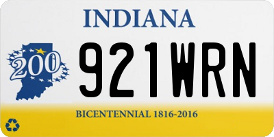 IN license plate 921WRN