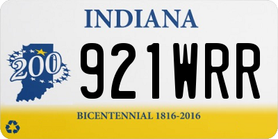 IN license plate 921WRR