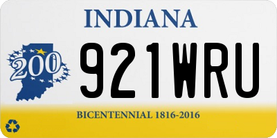 IN license plate 921WRU