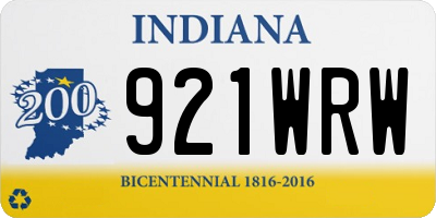 IN license plate 921WRW