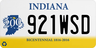 IN license plate 921WSD