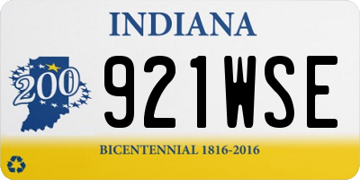 IN license plate 921WSE