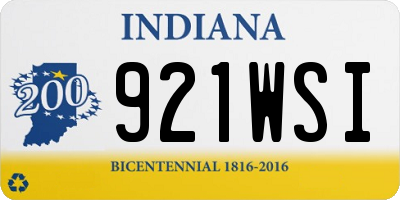 IN license plate 921WSI