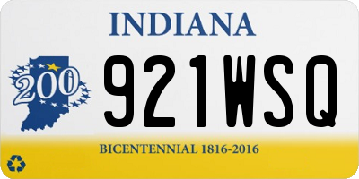 IN license plate 921WSQ