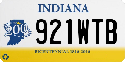 IN license plate 921WTB