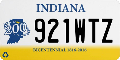 IN license plate 921WTZ