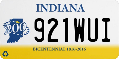 IN license plate 921WUI