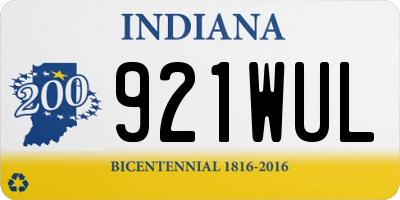 IN license plate 921WUL