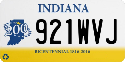 IN license plate 921WVJ