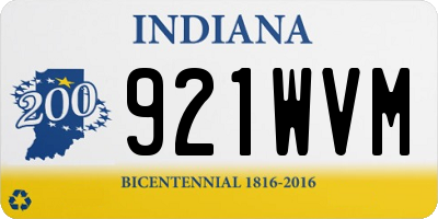 IN license plate 921WVM