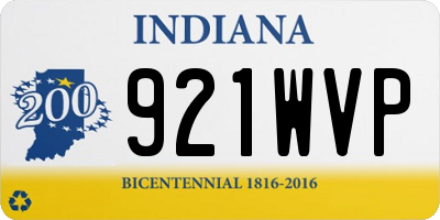 IN license plate 921WVP